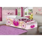 Cama Carruagem Infantil/solteiro Em Mdf/mdp Rosa