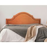 Cabeceira King Estofada Para Cama Box Com Tachas 193x60cm Provençal Luxo Terracota/fumê