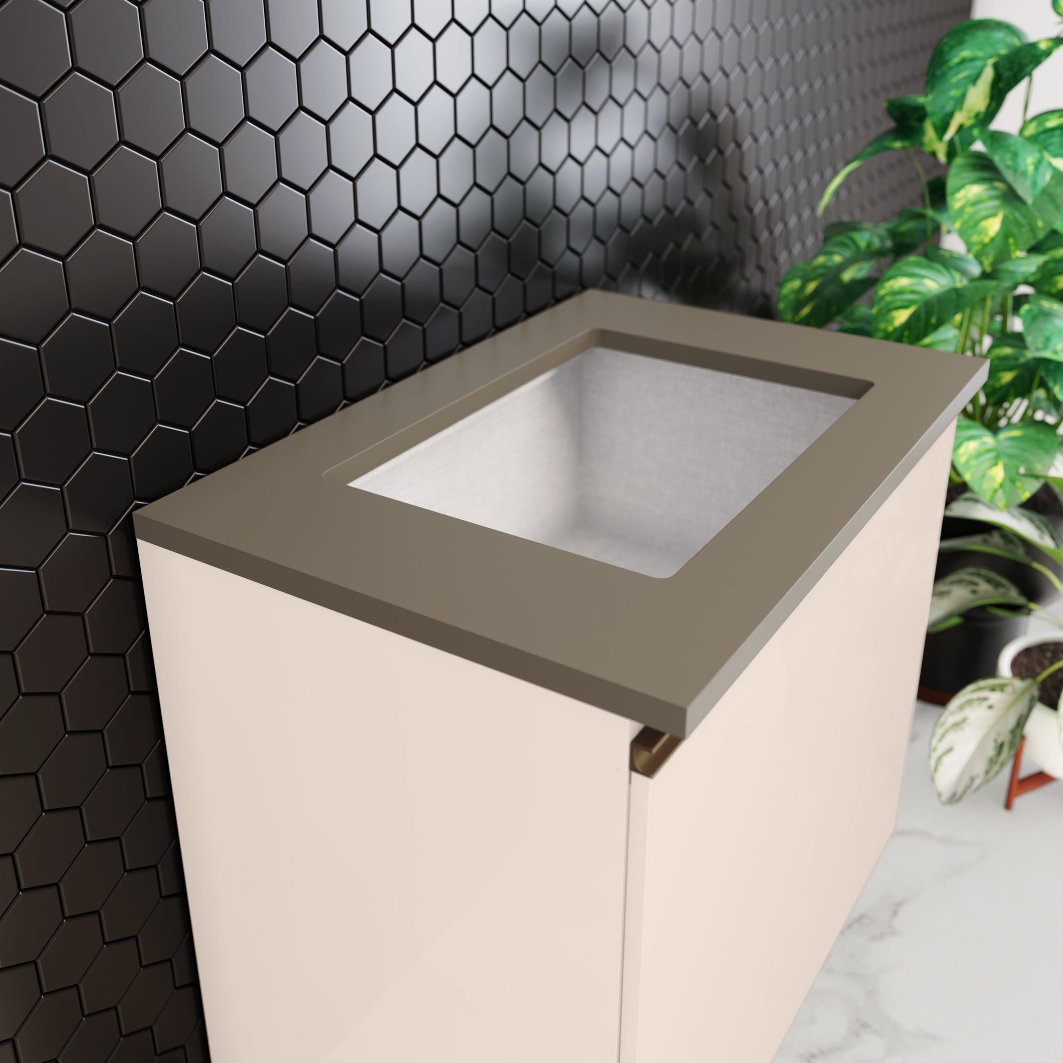 Tampo De Balcão Para Cooktop 100% Mdf Aurora Espresso Móveis Duna