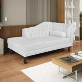 Diva Recamier Dora 130cm Lado Esquerdo Corano Branco