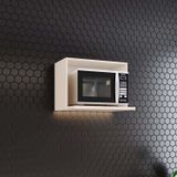 Armário Aéreo Micro-ondas 60cm 100% Mdf Aurora Off White