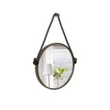 Espelho Decorativo Adnet Alça Corda Naval 40 Cm Redondo