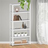 Estante Para Livros Com Estrutura Metalica 6 Prateleiras Branco