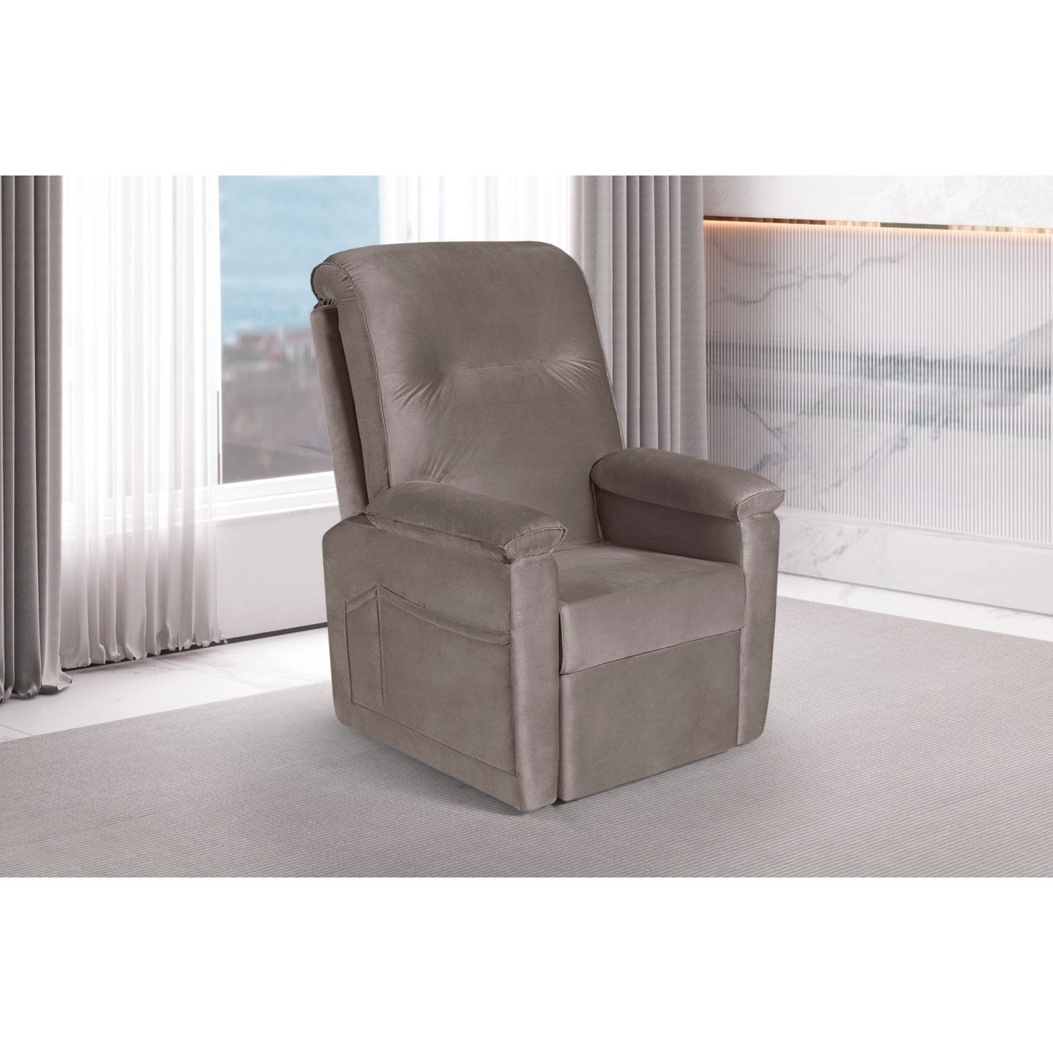 Poltrona Do Papai Reclinável Axé Yescasa Cinza