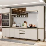 Cozinha Completa 6 Peças Para Forno Embutir E Cooktop 12 Portas Aurora Espresso Móveis Duna/cristal