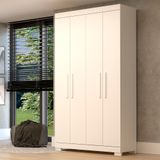 Guarda Roupa Solteiro 4 Portas 100% Mdf Papoulas Espresso Móveis Branco/rosa/azul/lilás