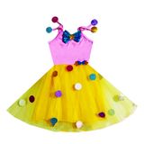 Vestido Infantil Fantasia Menina Carnaval Borboleta Fada - Rosa - 1