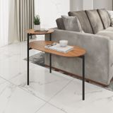 Mesa De Apoio Lateral Em Mdf Moscow Dark/cinamomo
