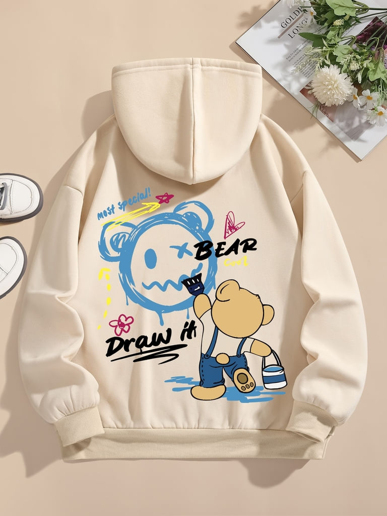 Moletom Feminino De Bear Conforto E Estilo Elashopp Gg Bege