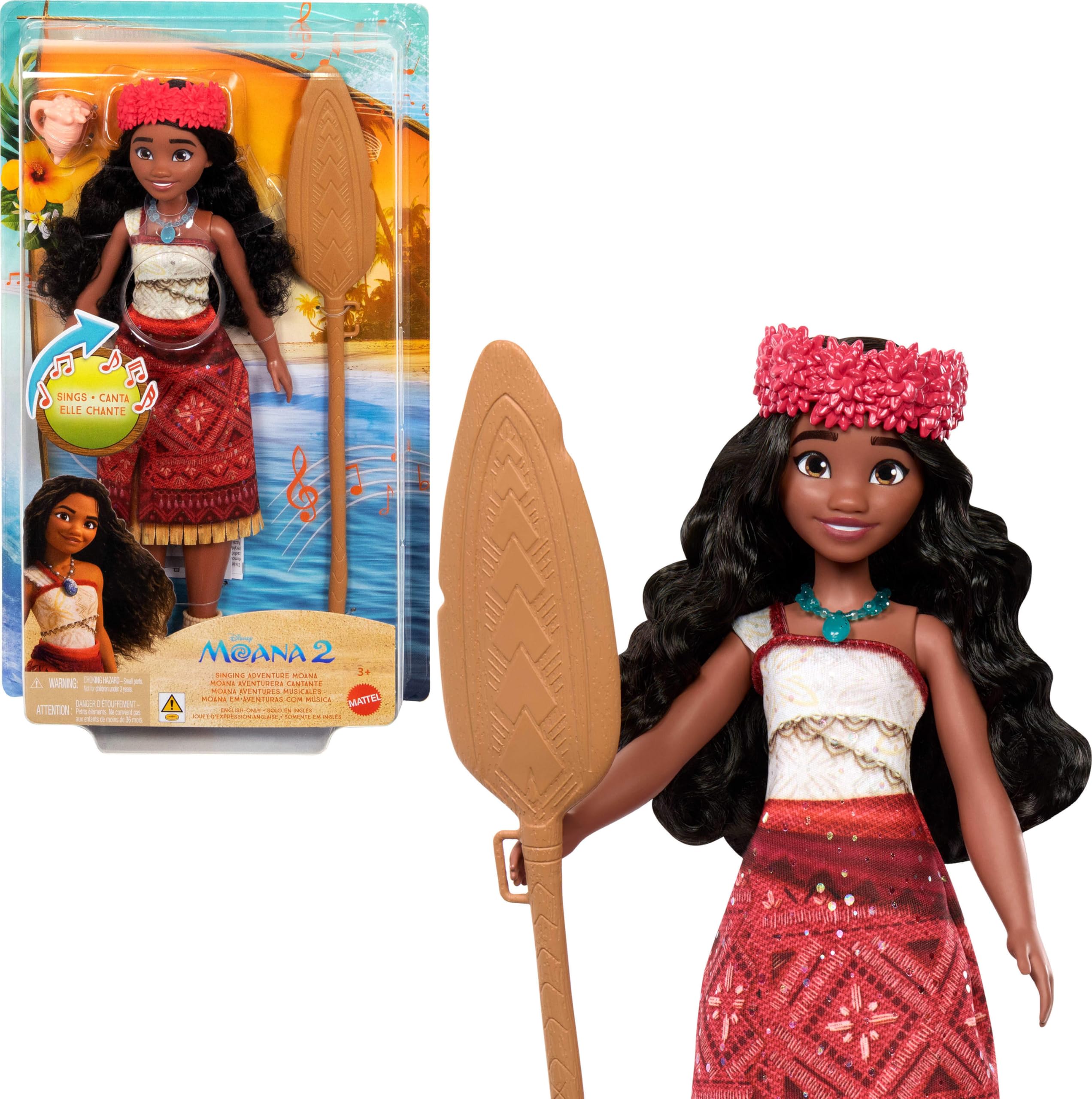 Boneca Mattel Disney Moana 2 Singing Adventure Com Roupa