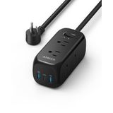 Faixa De Alimentação Anker 332 Usb, 6 Tomadas De 10 Pés Com Fornecimento De Energia De 20 W