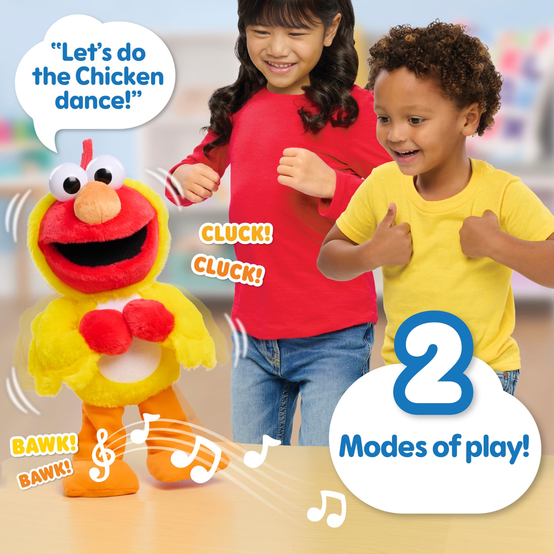 Brinquedo De Pelúcia Just Play Sesame Street Chicken Dance Elmo 2+