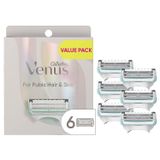 Lâminas De Barbear Gillette Venus Intimate Grooming Para Mulheres + 6 Recargas