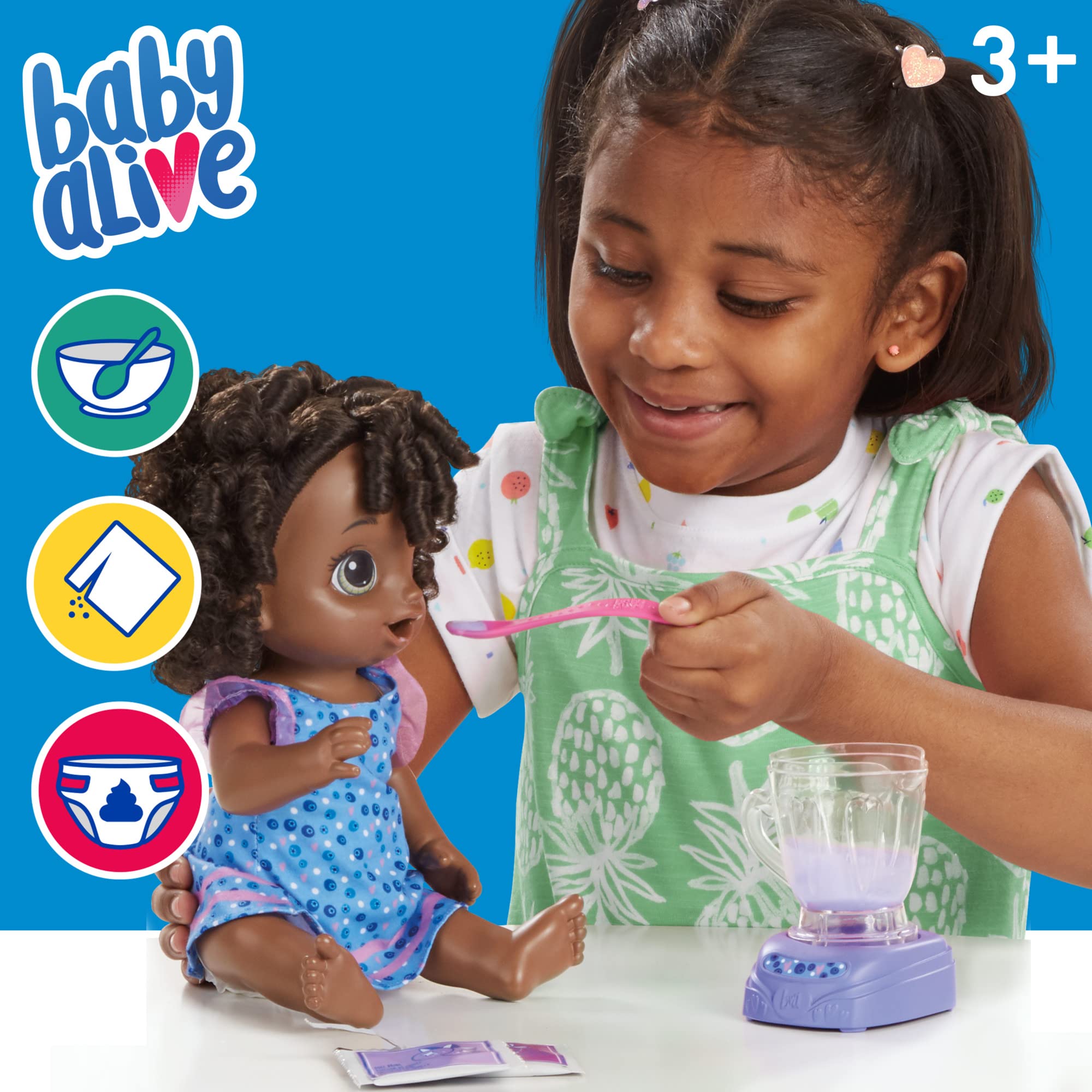 Baby Alive Magical Mixer Baby Doll Blueberry Blast - Carrefour