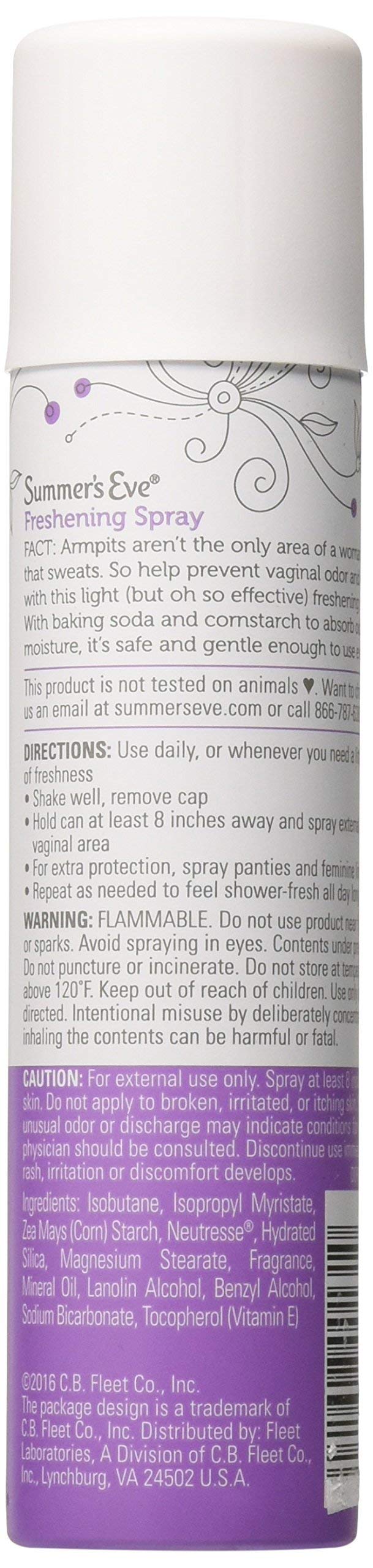 Spray Desodorante Feminino Summer's Eve Ultra Extra Strength 60ml