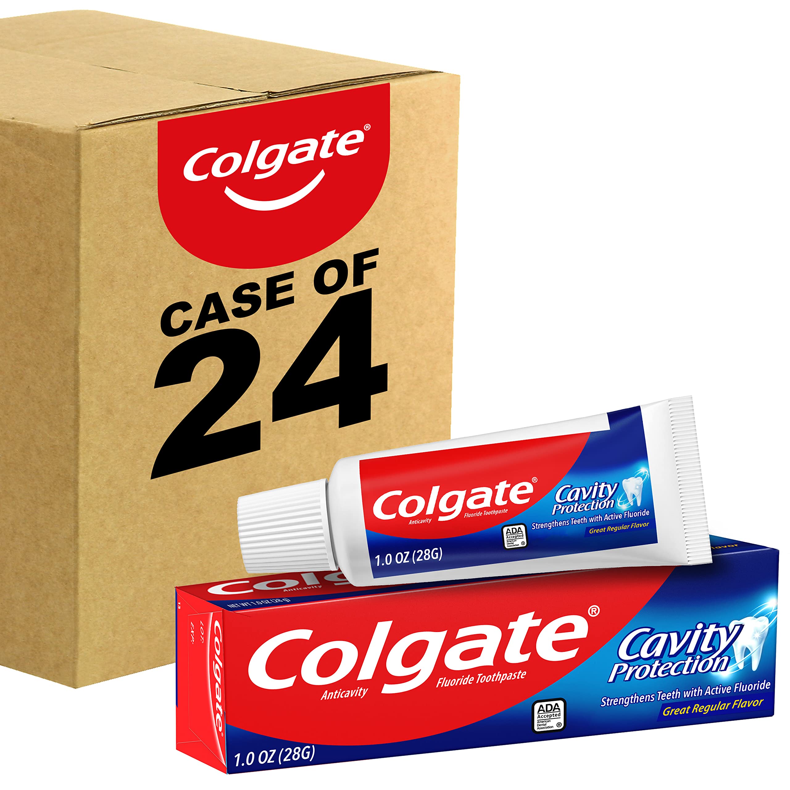 Pasta De Dente Colgate Cavity Protection Com Flúor 30 Ml (pacote 24)