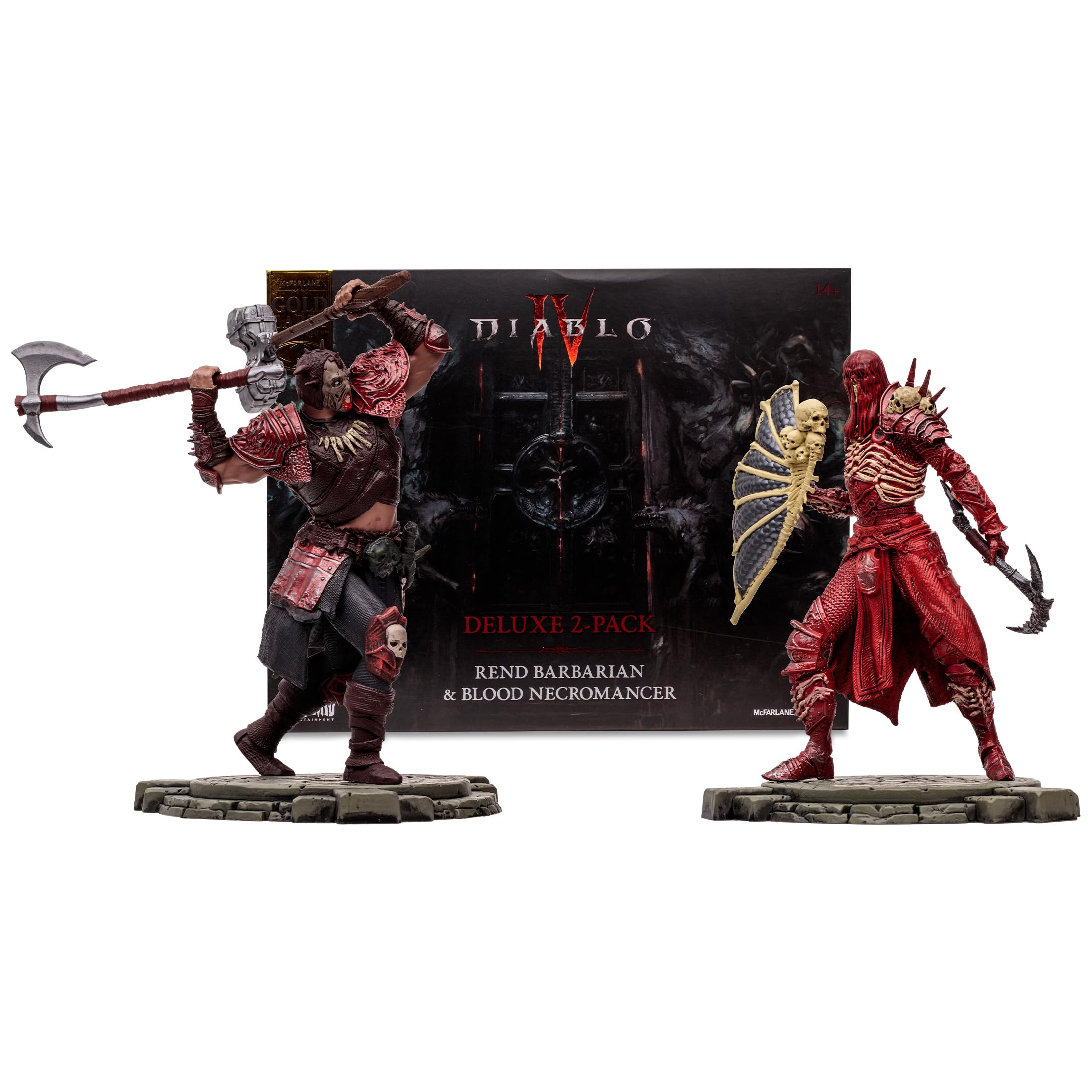 Figuras De Ação Mcfarlane Toys Diablo Iv Rend Barbarian And Blood