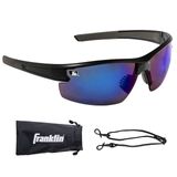 Óculos De Sol Franklin Sports Retangulares Non Flip Pretos 72 Mm