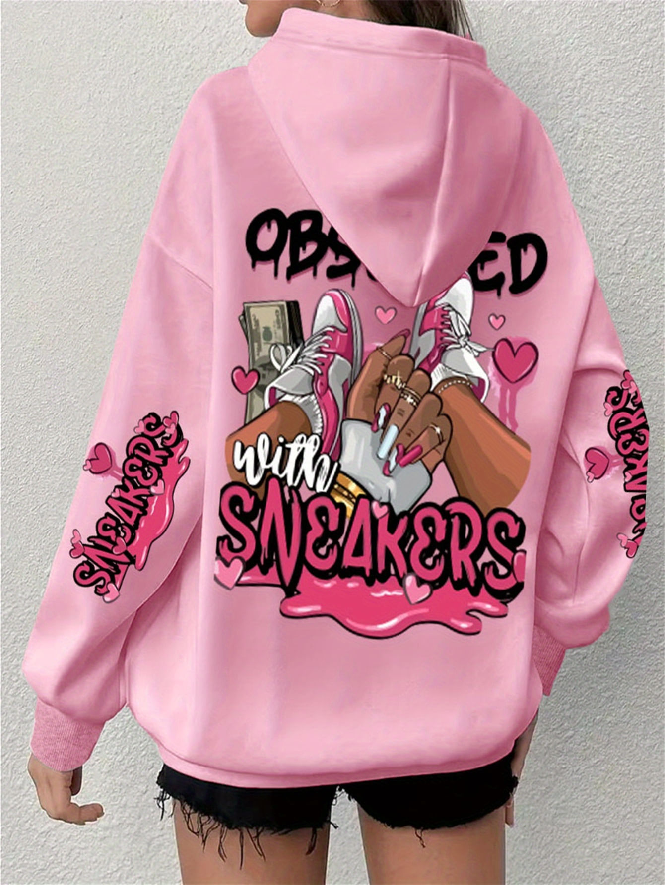 Moletom Blusão Casual Manga Longa Elashopp Rosa G5