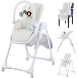 Cadeira Alta Para Bebês Ezebaby Dobrável Com Altura Ajustável Bege