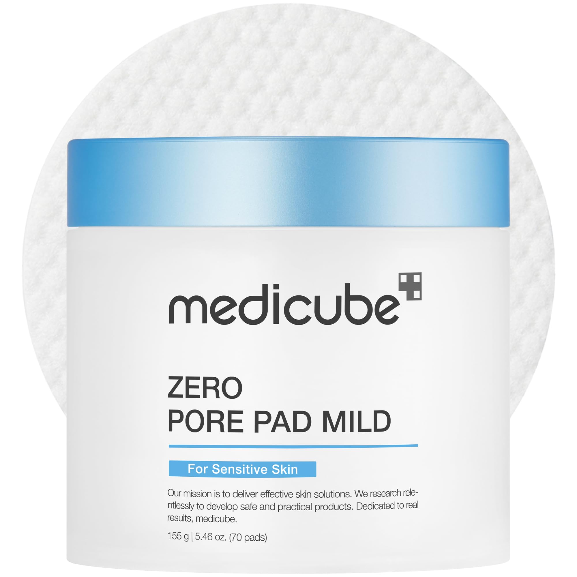 Almofadas De Toner Medicube Zero Pore Pads Mild 2.0 Com 70 Pastilhas