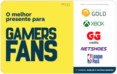 Cartão Presente Mundo Gamer R$100 - Gift Card Digital
