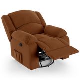 Poltrona Do Papai Reclinável Pietra Glider Giratória Fh9 Veludo Terracota - Mpozenato