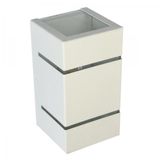 Arandela 2 Focos E 2 Frisos Retangular Soquete G9 Il1803 Branco