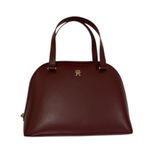 Bolsa Tommy Hilfiger Transversal Cor Vinho Com Logo Dourado