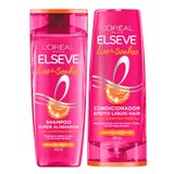 Kit Elseve Shampoo + Condicionador Liso dos Sonhos Liquid Hair 400ml Cada