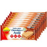 Kit 8un Wafer Chocolate E Avelã Zero Açúcar Lowçúcar 115g