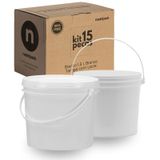 Balde 1.8 Litros Para Colocar Nutella 15 Pçs