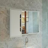 Espelheira Para Banheiro Com Espelho 1 Porta Bn3645 Tecno Mobili