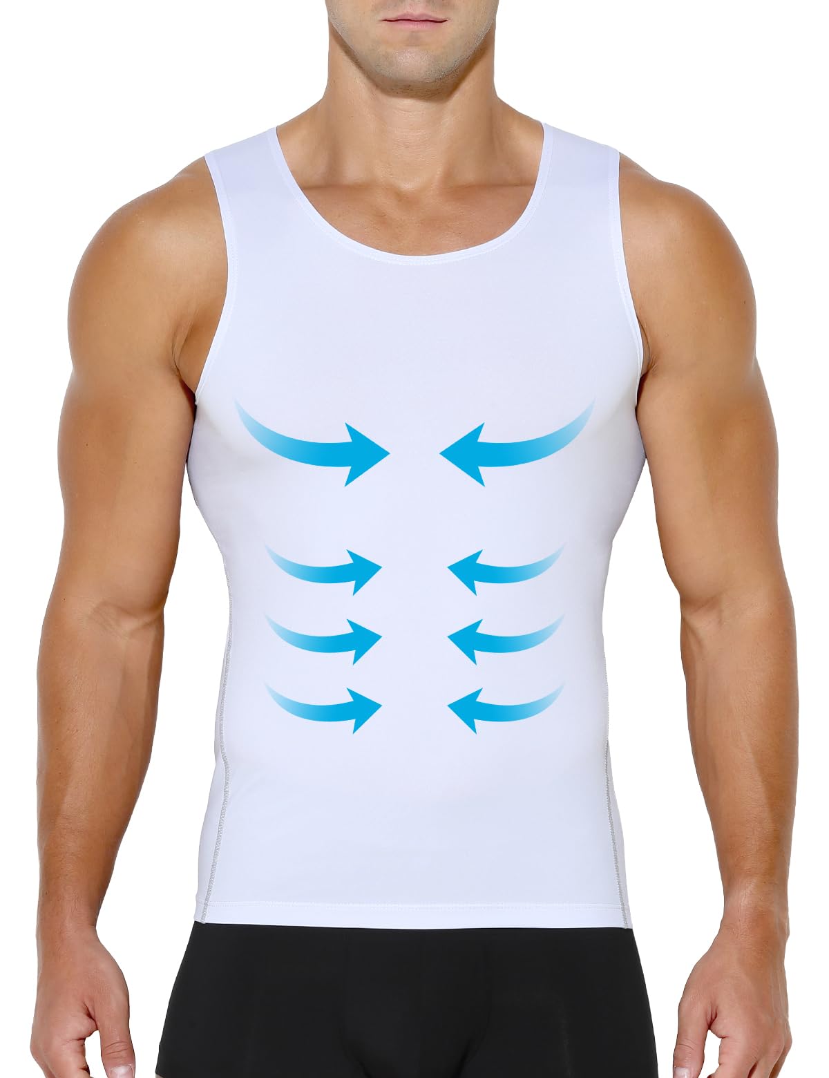 Camiseta De Compressão Muscular Arjen Kroos Masculina Preta/branca ...