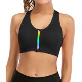 Sutiã Esportivo Feminino Florata, Com Zíper Frontal, Sem Fio, Acolchoado, Ioga