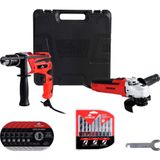 Kit Esmerilhadeira Furadeira 220v 24pc Worker