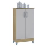 Armário Multiuso 60cm 2 Portas Tami P11 Damasco/off White - Mpozenato