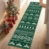 Tapete Runner Yamaziot Christmas 60x240cm, Antiderrapante, Lavável