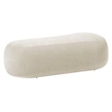 Puff Itália 140cm Sala Escritorio Luxo Linho Bege