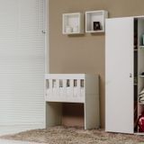 Mini Berço Com Colchão Ditália Bbi-54 Bran Branco