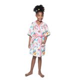 Roupão Felpudo Quimono Estampado Unicórnio Kids
