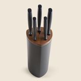 Kit De Facas Aço Inox Com 5 Peças Com Cepo A\casa