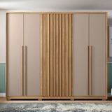 Guarda-roupa Casal 6 Portas 4 Gavetas Suburban Espresso Móveis Buriti/fendi
