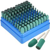 Kit 100 Ponta Montada Borracha Abrasiva Haste 3mm Retíficas