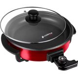 Panela Eletrica Cadence 2.8l Antiaderente 1250w 5 Niveis Temperatura Red 127v