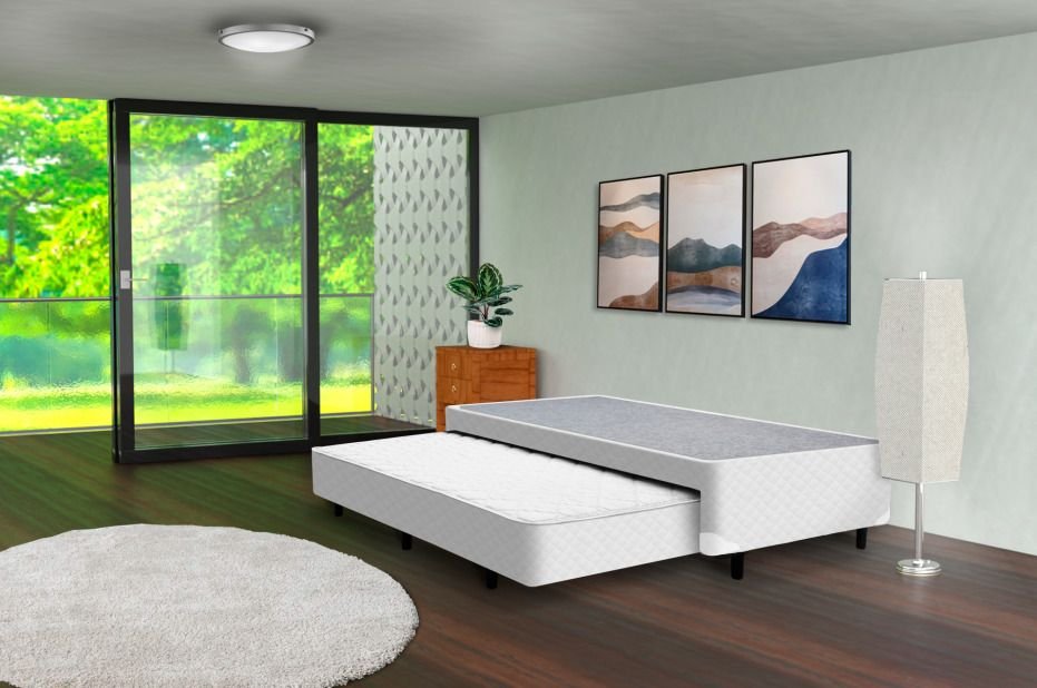 Base Box Bicama Molejo Basic Solteiro Yescasa Tela 300 Branco