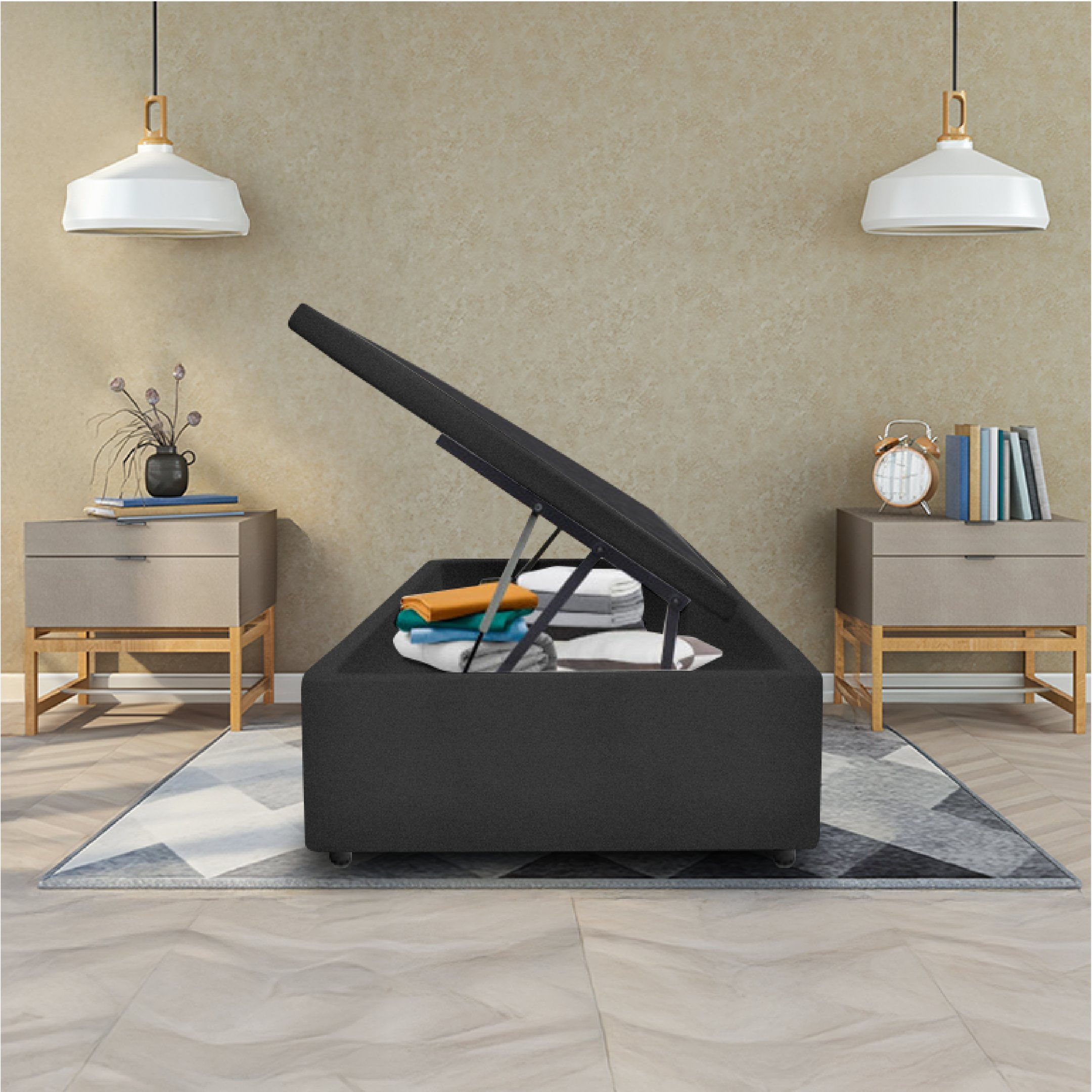 Base Box Baú Basic Al Solteirão Yescasa Provença Preto