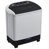Lavadora 2 em 1 - 10 kg - Lava 6 kg e centrifuga 4 kg - Praxis Eletrodomésticos - 220v Branco e Preto