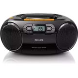 Leitor De Cd Portátil Boombox Philips Leitor De Fita Cassete Mp3