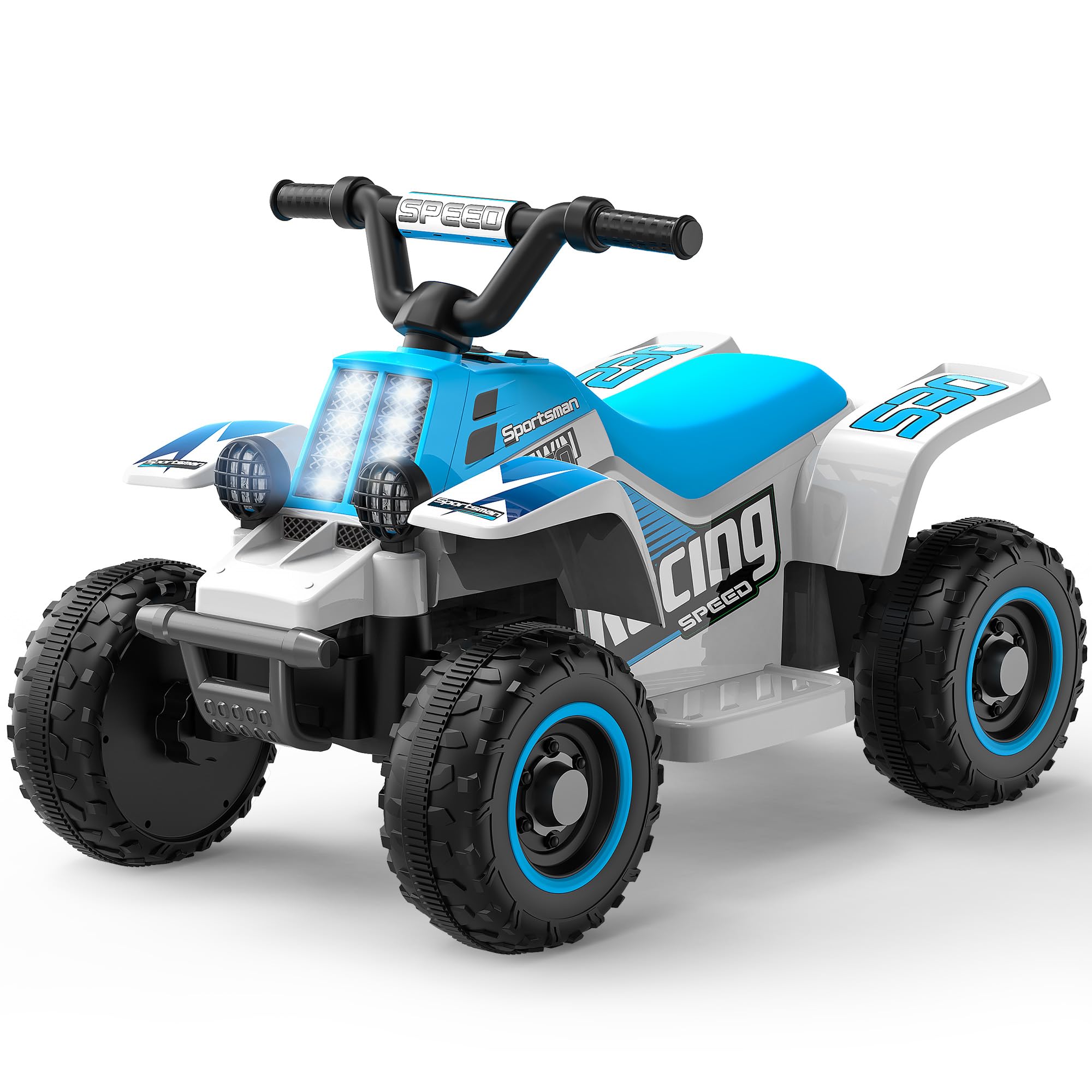 Brinquedo Kids Atv Anpabo 6v 7ah Ride On De 4 Rodas Com Farol Azul